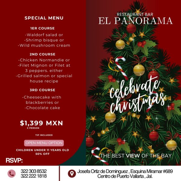 Advance Reservation December 24 Panorama Restaurant, 'CELEBRATE CHRISTMAS 2024'